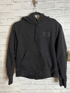 Y-3 Yohji Yamamoto black logo hoodie